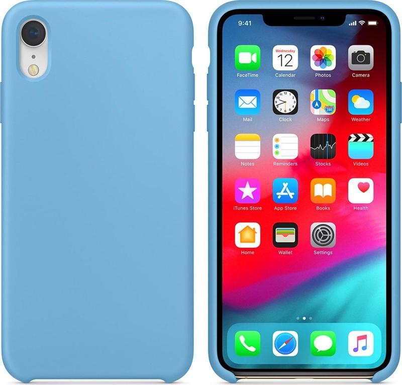 Apple iPhone XR Kılıf Liquid Lansman Silikon Kantaron Mavisi