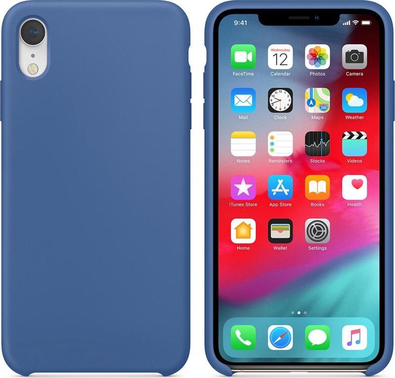 Apple iPhone XR Kılıf Liquid Lansman Silikon Çini Mavisi