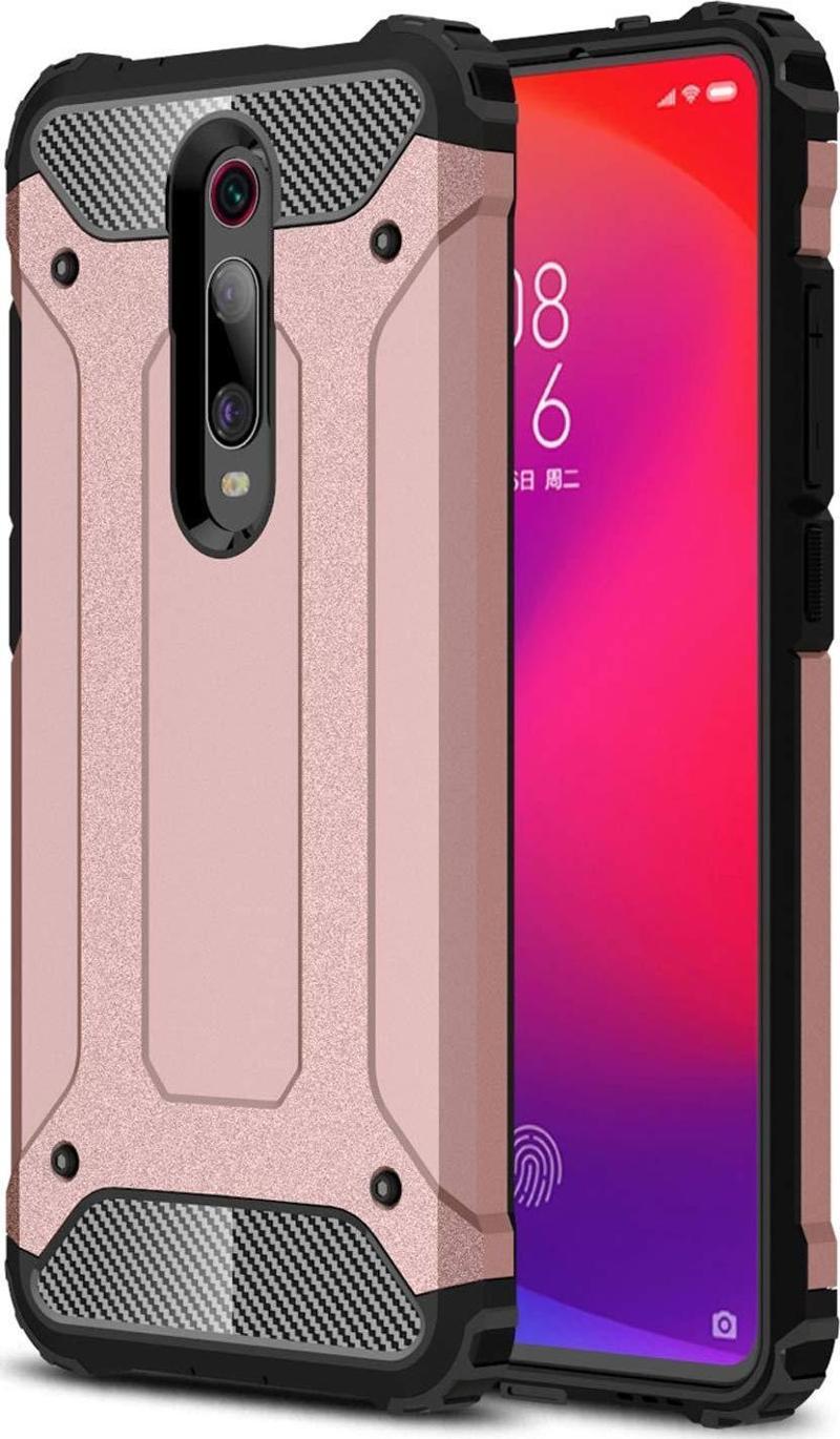 Xiaomi Mi 9T Kılıf Rugged Armor Rose Gold