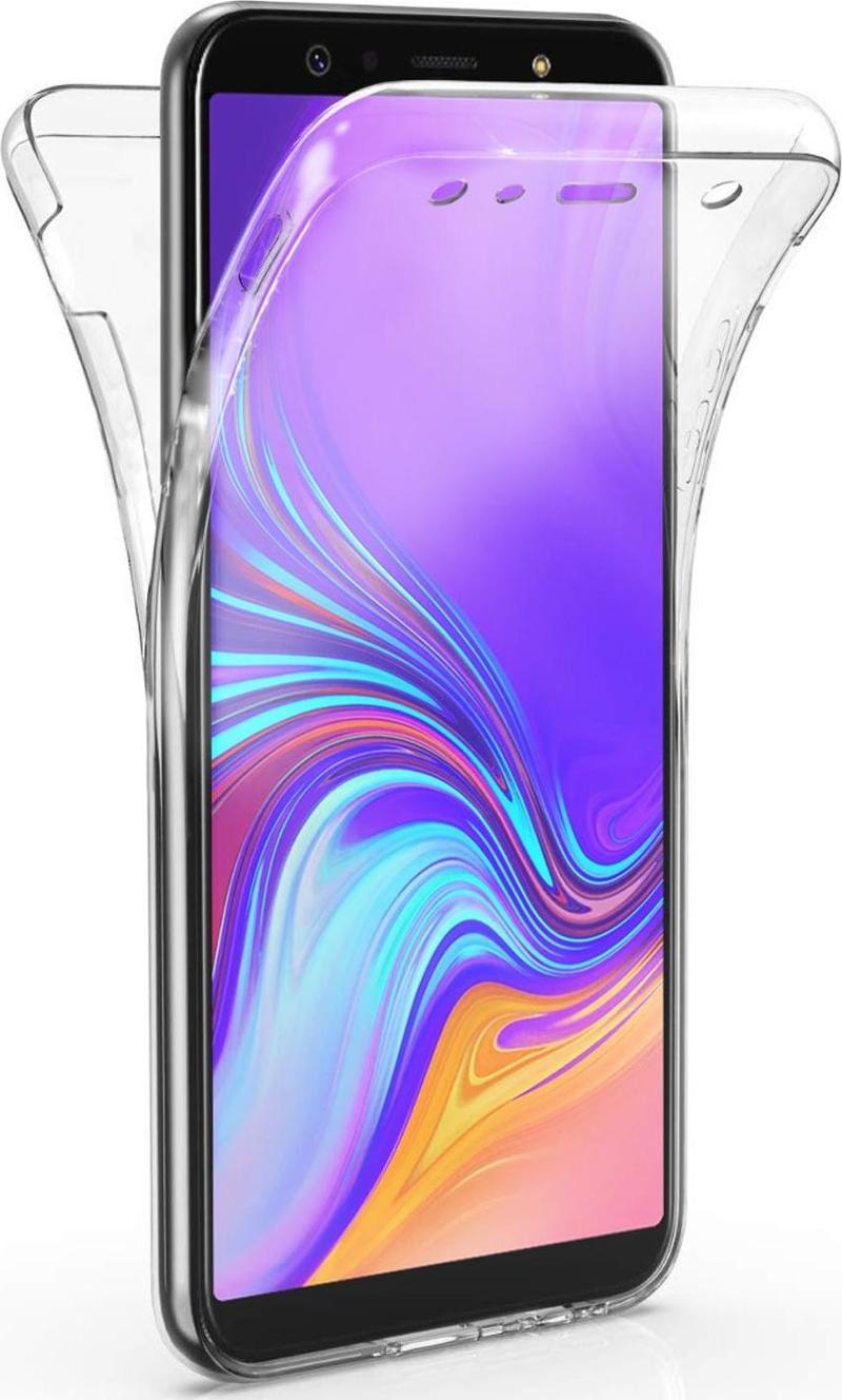 Samsung Galaxy A9 2018 Kılıf 6 tarafı tam full koruma 360 Clear Soft Şeffaf
