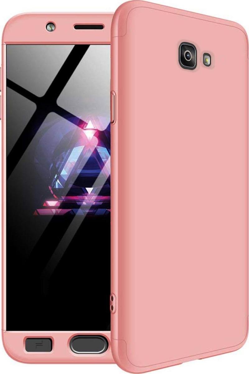 Samsung Galaxy J7 Prime 2 Kılıf Double Dip 360 Protective Rose Gold