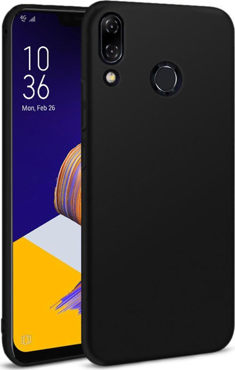 Matte Silicone Asus Zenfone 5 (6.2'') ZE620KL Kılıf Siyah