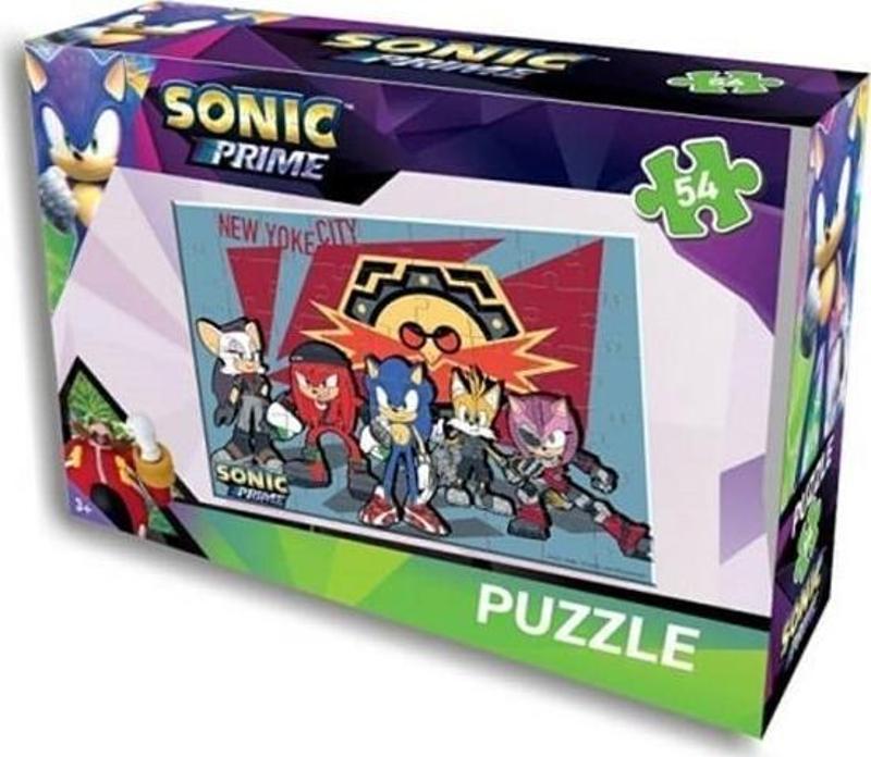 Kids Sonic 54 Parça Puzzle SO7894 Sonic Prime Çizgi Film Puzzle