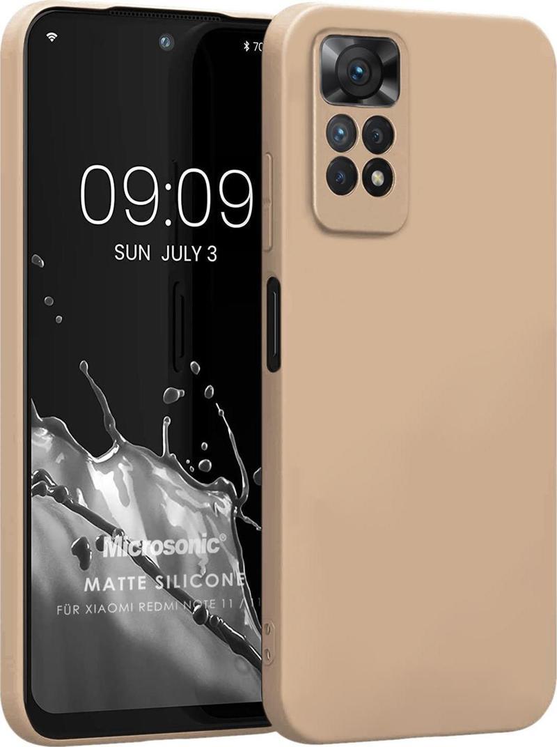 Matte Silicone Xiaomi Redmi Note 11 Kılıf Gold