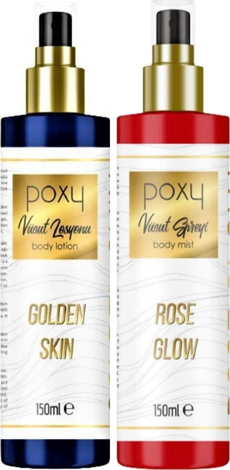 Golden Skin Vücut Losyonu 150 ml & Rose Glow Vücut Spreyi 150 ml