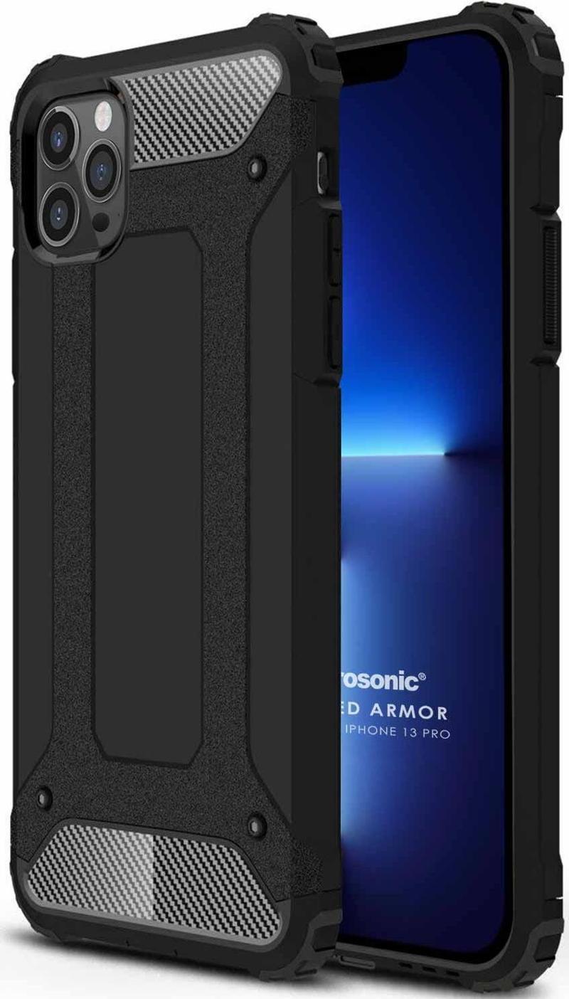 Apple iPhone 13 Pro Kılıf Rugged Armor Siyah