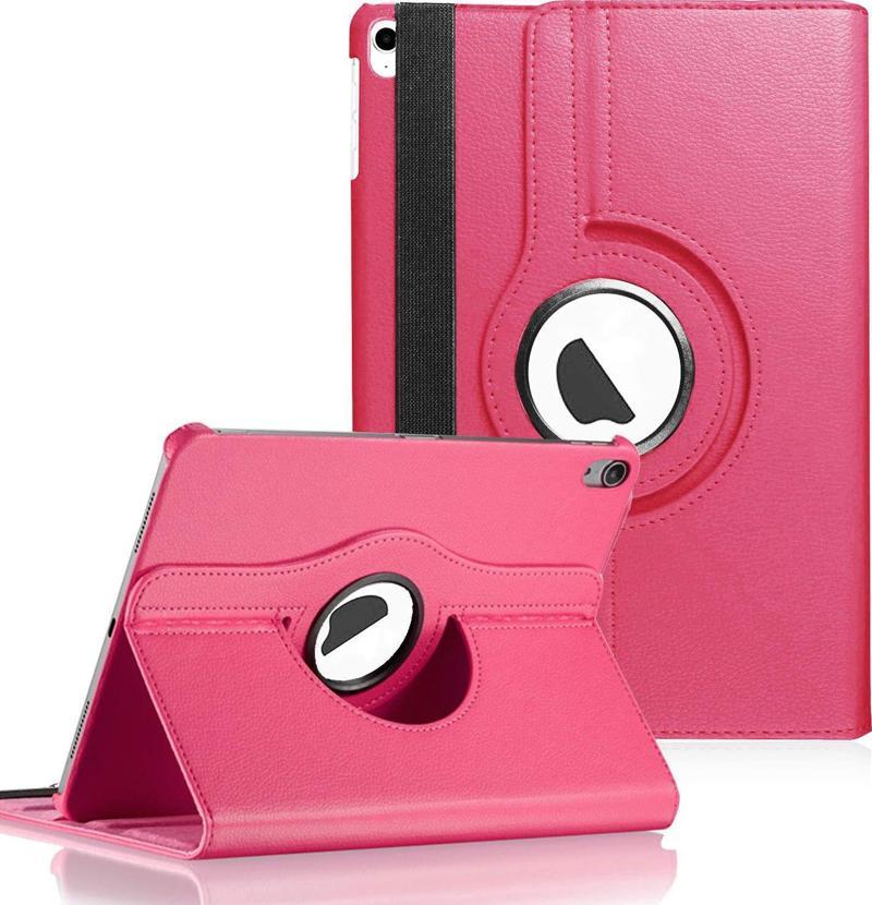 Apple iPad 10.Nesil 10.9`` (A2696-A2757-A2777) 360 Rotating Stand Deri Pembe