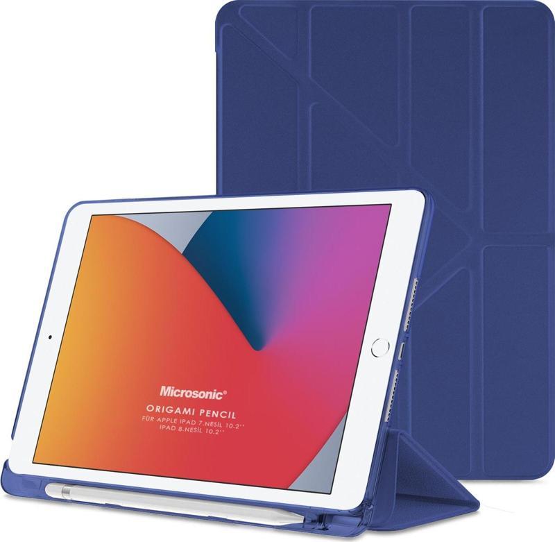 Apple iPad 10.2'' 9. Nesil (A2602-A2604-A2603-A2605) Origami Pencil Lacivert