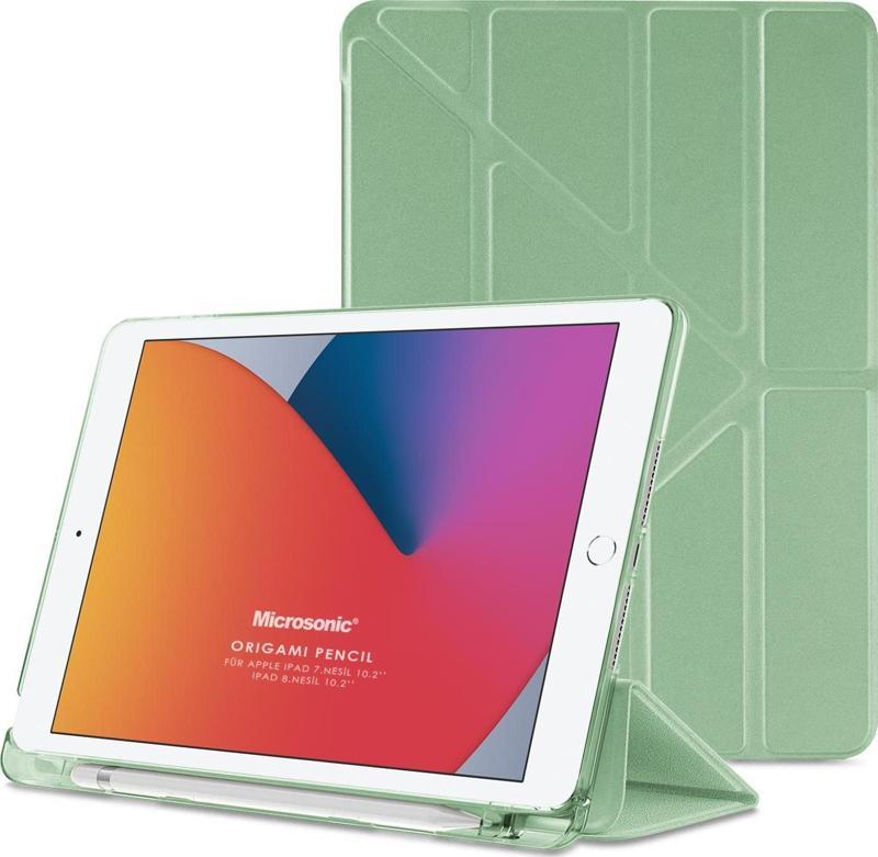 Apple iPad 10.2'' 9. Nesil (A2602-A2604-A2603-A2605) Origami Pencil Açık Yeşil