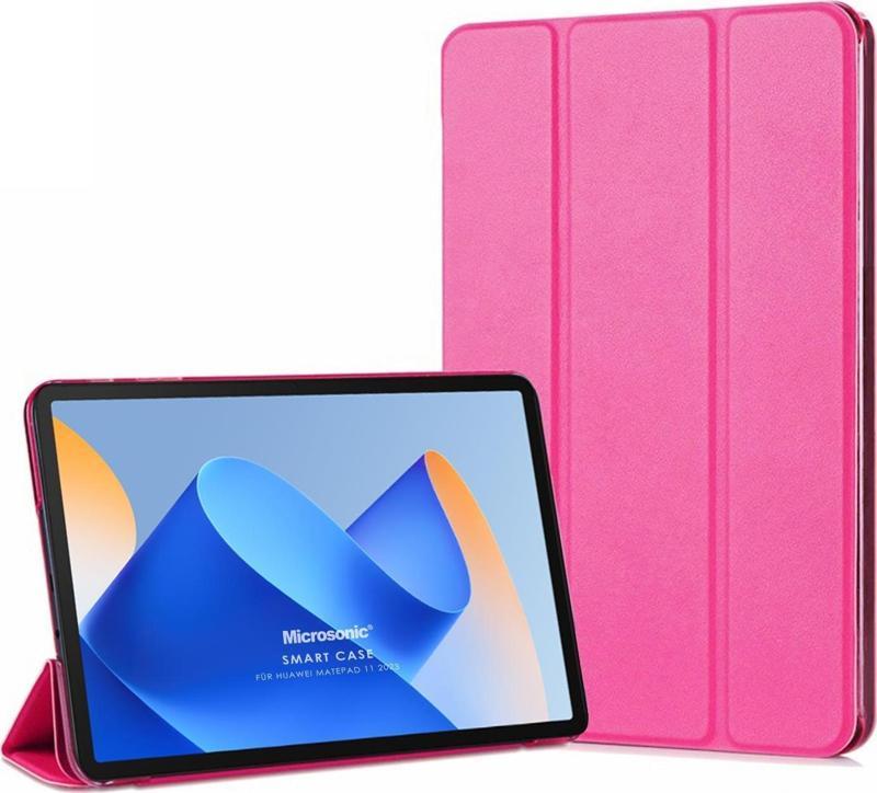 Huawei MatePad 11 2023 Kılıf Slim Translucent Back Smart Cover Pembe