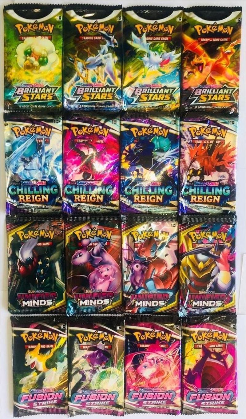 Pokemon 4'lü Set 16 Paket 4 Seri Özel Kartlı