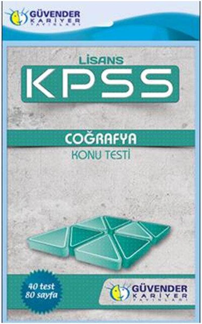 Güvender KPSS Lisans Coğrafya Testi 40 Test