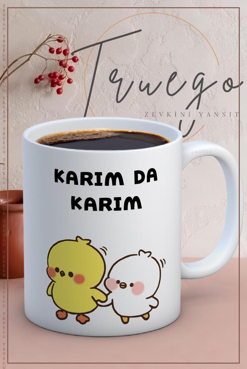 Baskılı Kupa Bardak Seramik Mug - Karım da Karım