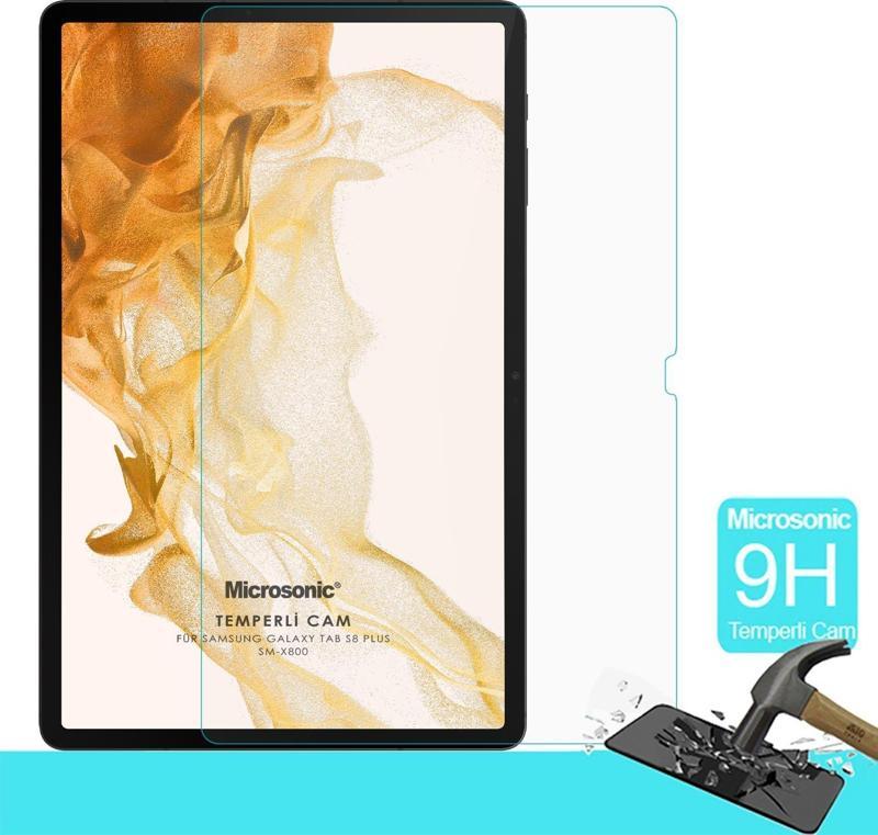 Samsung Galaxy Tab S8 Plus X800 Tempered Glass Cam Ekran Koruyucu