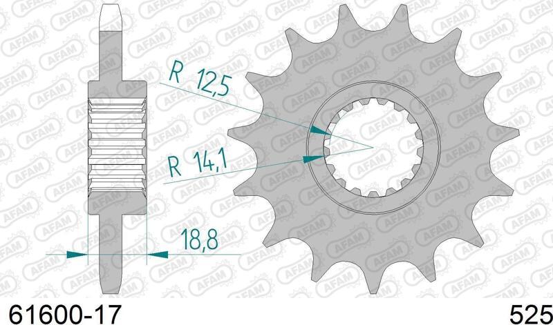 APRILIA CAPANORD 1000 / RSV/RST 1000 ÇELİK ÖN DİŞLİ #525