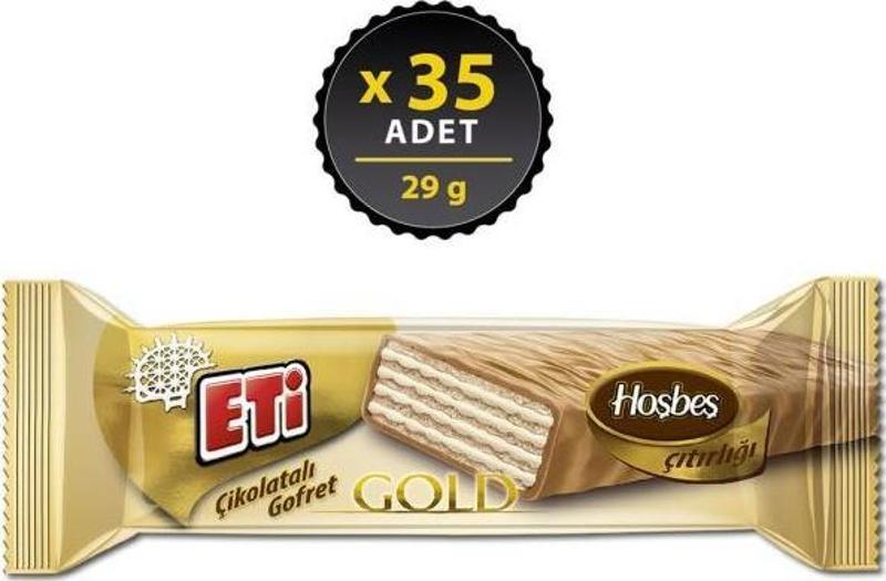 Çikolatalı Gofret Gold 29 gr x 35 Adet