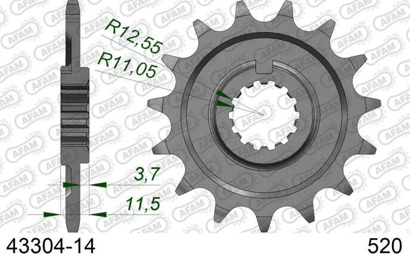 SHERCO 250 SC/SC-F/SE/SE-F ÖN DİŞLİ #520