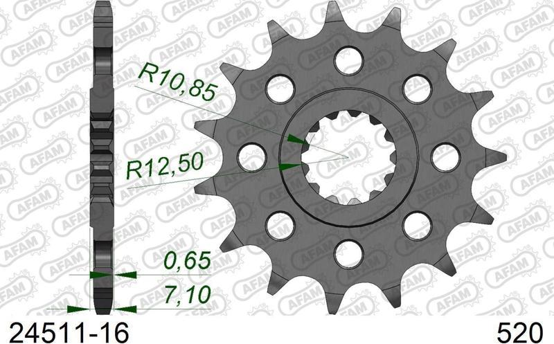 KAWASAKI ZX636 ZX6-R Ninja ÇELİK ÖN DİŞLİ #520