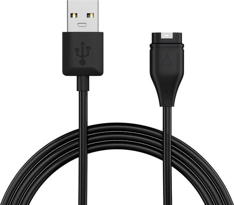 Garmin Quatix 6 Manyetik USB Şarj Kablosu Siyah