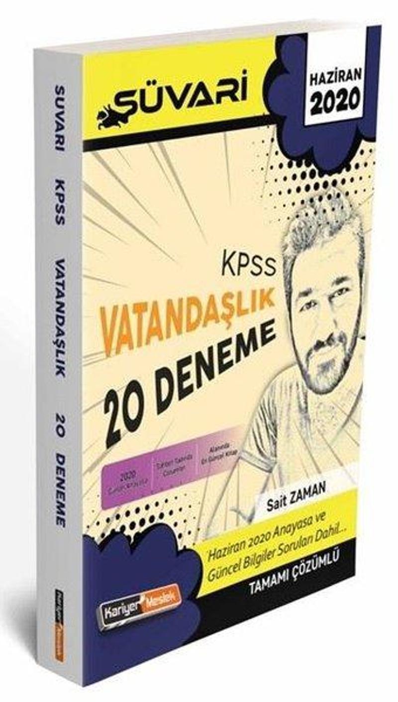 Kariyer Meslek 2020 KPSS Süvari Vatandaşlık Tamamı Çözümlü 20 Deneme