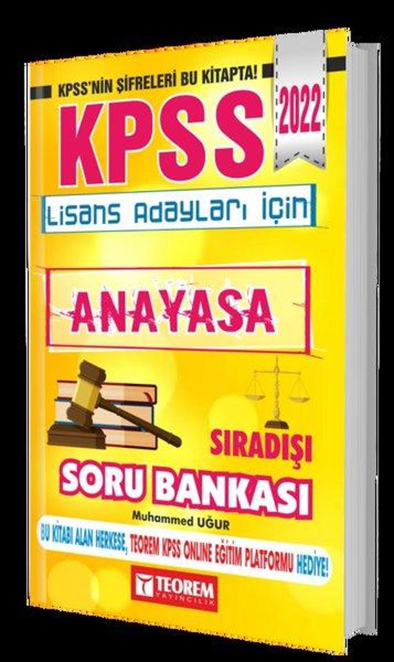 KPSS Lisans Anayasa Sıradışı Soru Bankası