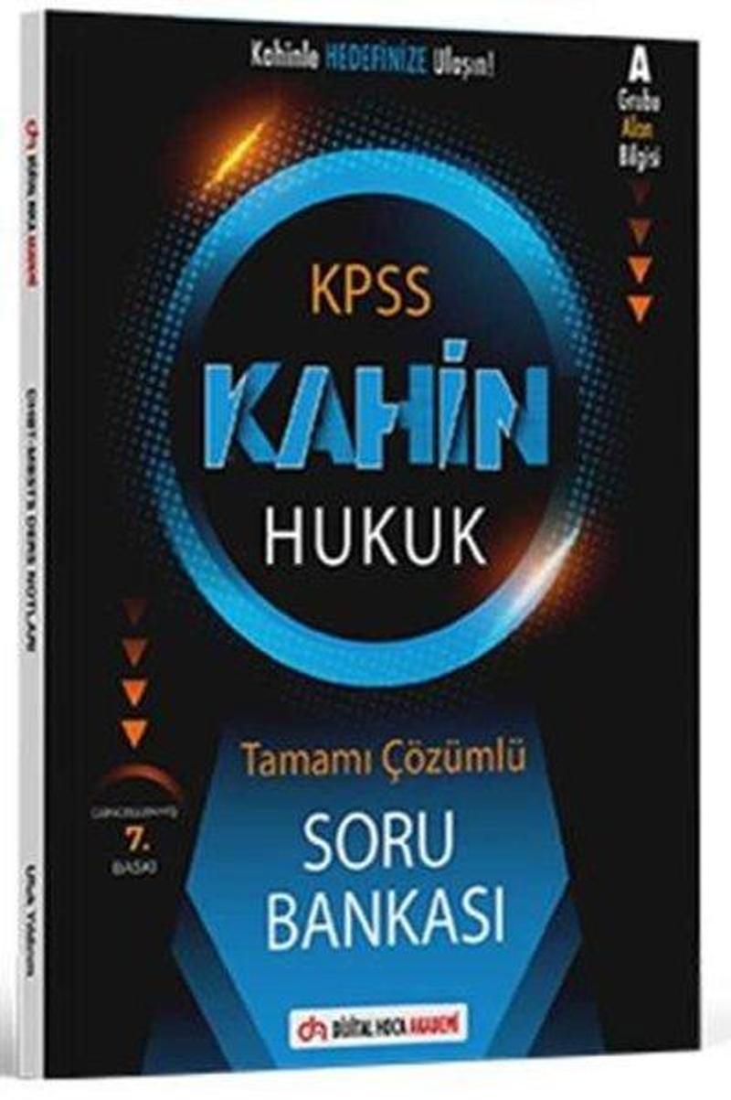 KPSS A Grubu Kahin Hukuk Tamamı Çözümlü Soru Bankası