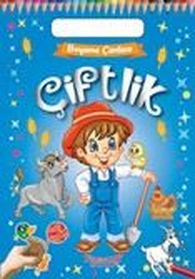 Çiftlik - Boyama Çantam - Renkli Çıkartmalı