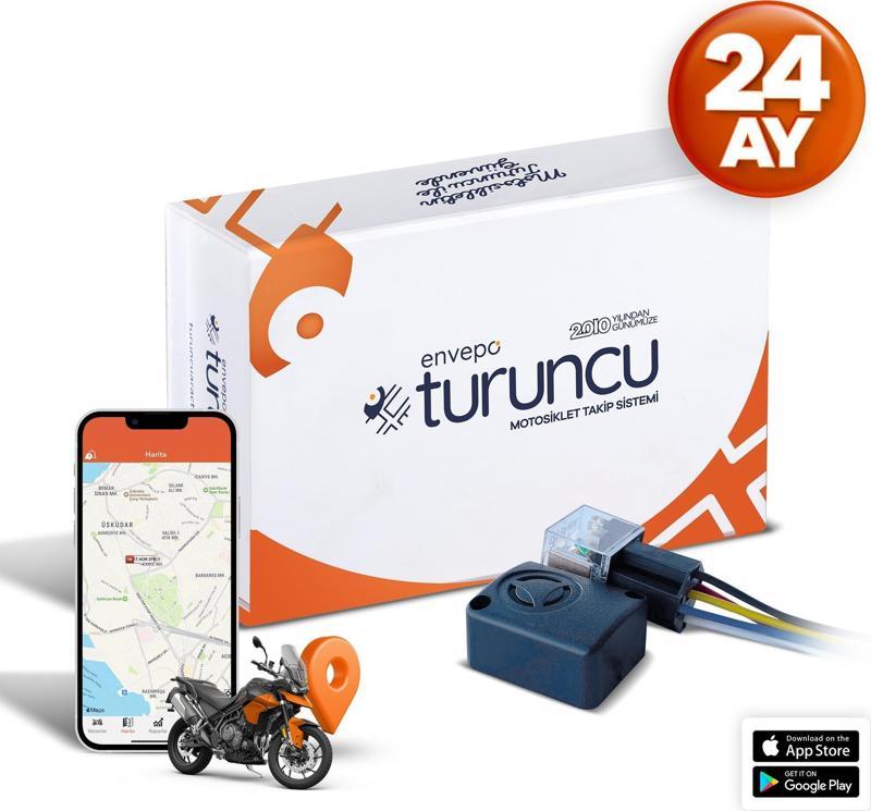 TURUNCU MOTOSİKLET TAKİP CİHAZI ( 24 AYLIK ) + BUZZER