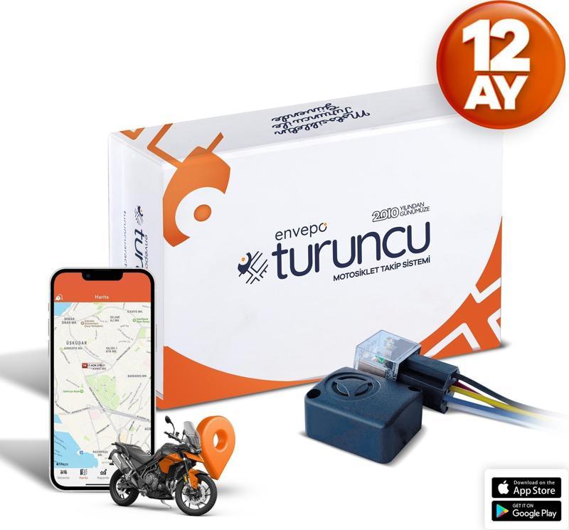 TURUNCU MOTOSİKLET TAKİP CİHAZI (12 AYLIK) + BUZZER