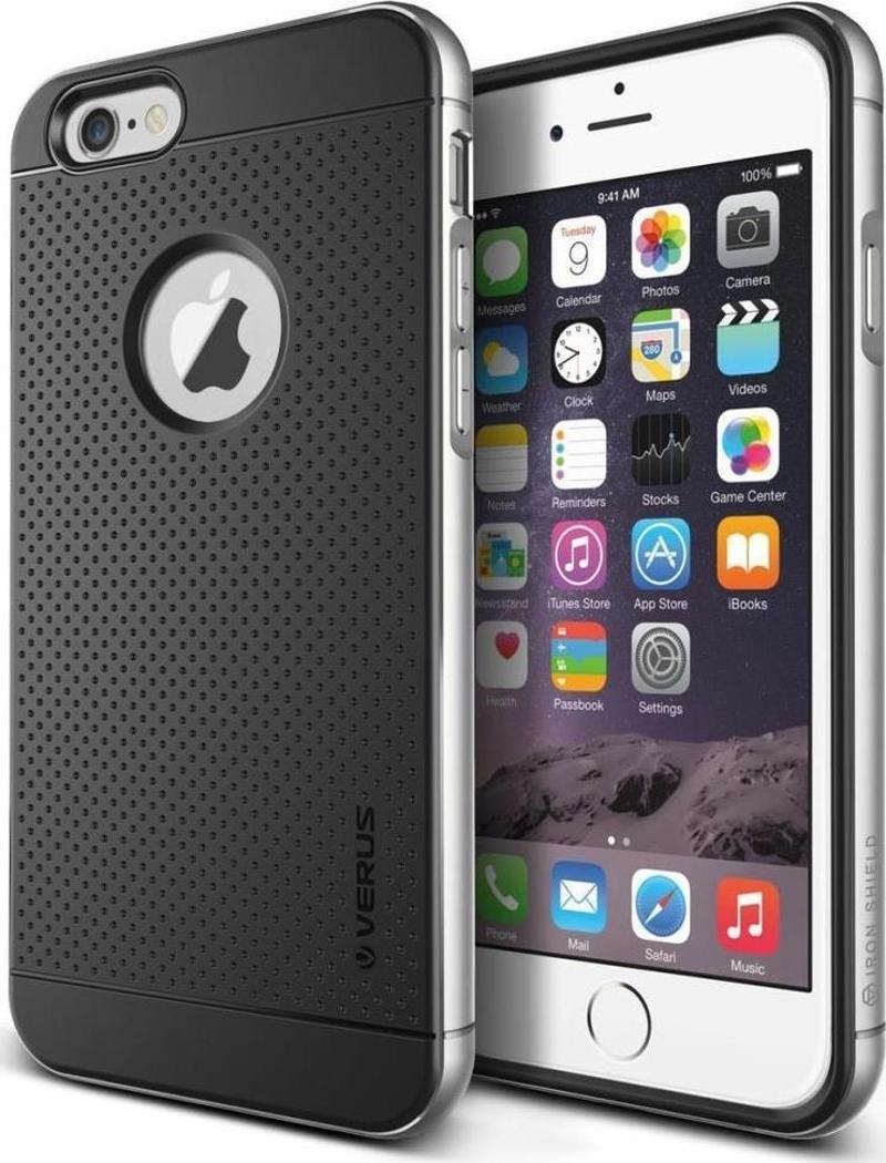 iPhone 6 Plus ile Uyumlu Case Iron Shield Series Kılıf Renk Silver