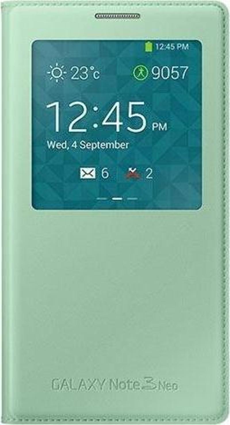 Galaxy Note 3 Neo ile Uyumlu S View Cover Kılıf Yeşil EF-CN750BMEGWW (Outlet)