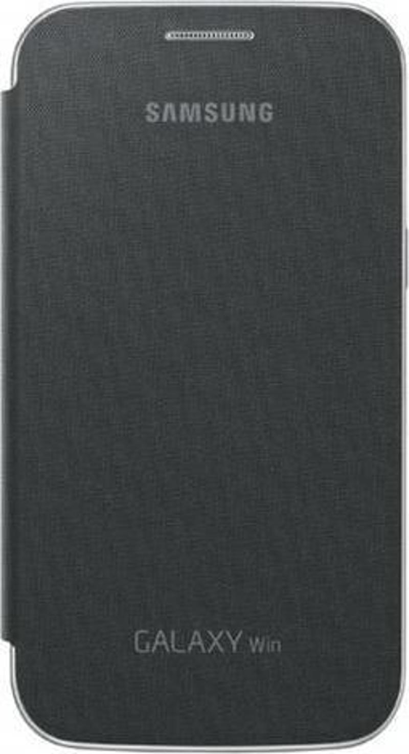 Galaxy Win i8552 ile Uyumlu Flip Cover Kılıf Siyah EF-FI855BSEGWW