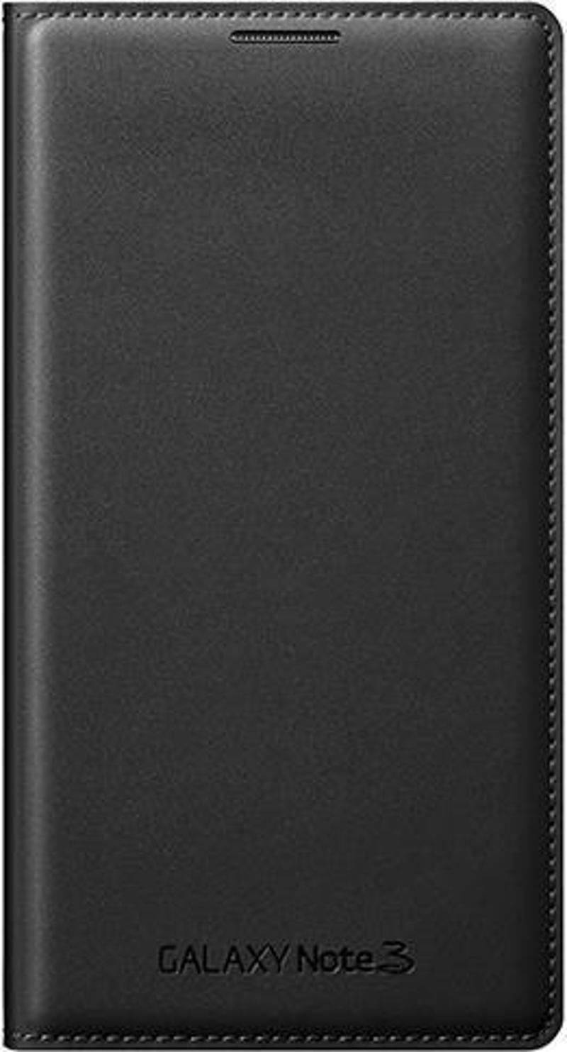 Galaxy Note 3 N9000 ile Uyumlu Flip Wallet Kılıf Siyah EF-WN900B