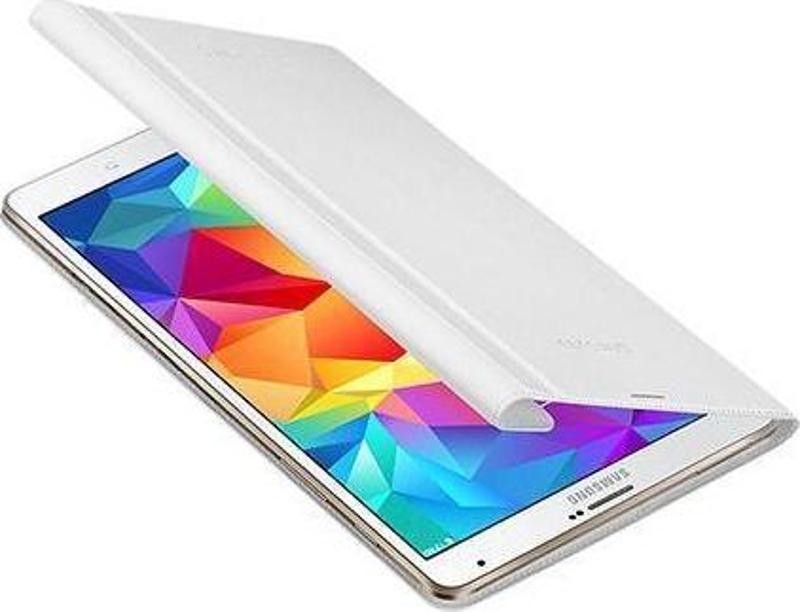 Galaxy Tab S 8.4 T700 ile Uyumlu Bookcover Kılıf Beyaz EF-BT700BWEGWW (Out)
