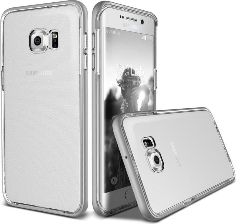 Galaxy S6 Edge Plus ile Uyumlu Crystal Bumper Kılıf Light Silver