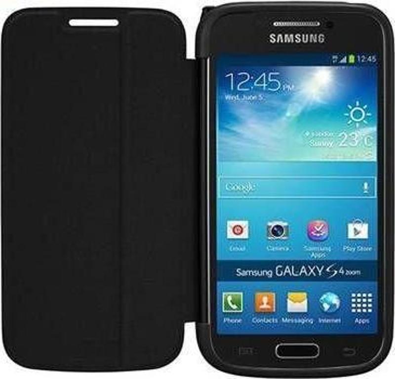 Galaxy S4 Zoom SM-C1010 ile Uyumlu Flip Cover Siyah EF-GGS10FBEGWW