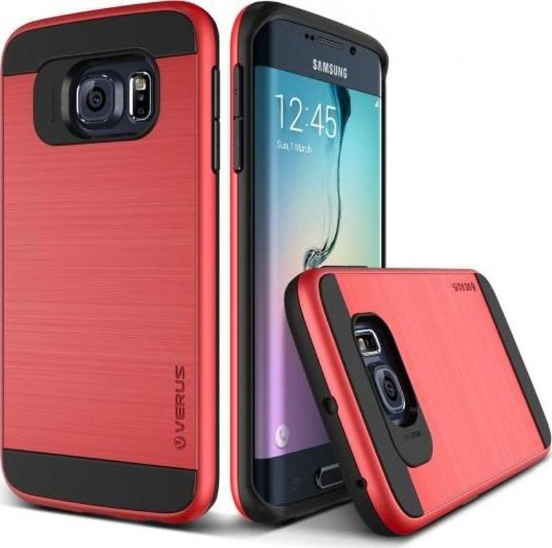 VRS Design Galaxy S6 Edge ile Uyumlu Verge Kılıf Crimson Red