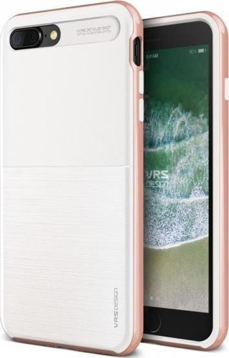 VRS Design iPhone 8 Plus ile Uyumlu New High Pro Shield Kılıf White Rose Gold
