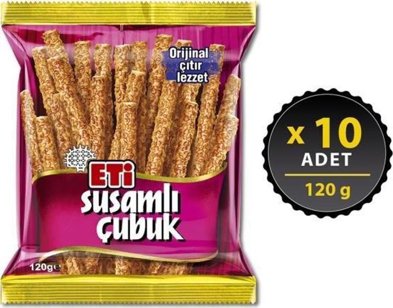 Susamlı Çubuk Kraker 120 gr x 10 Adet