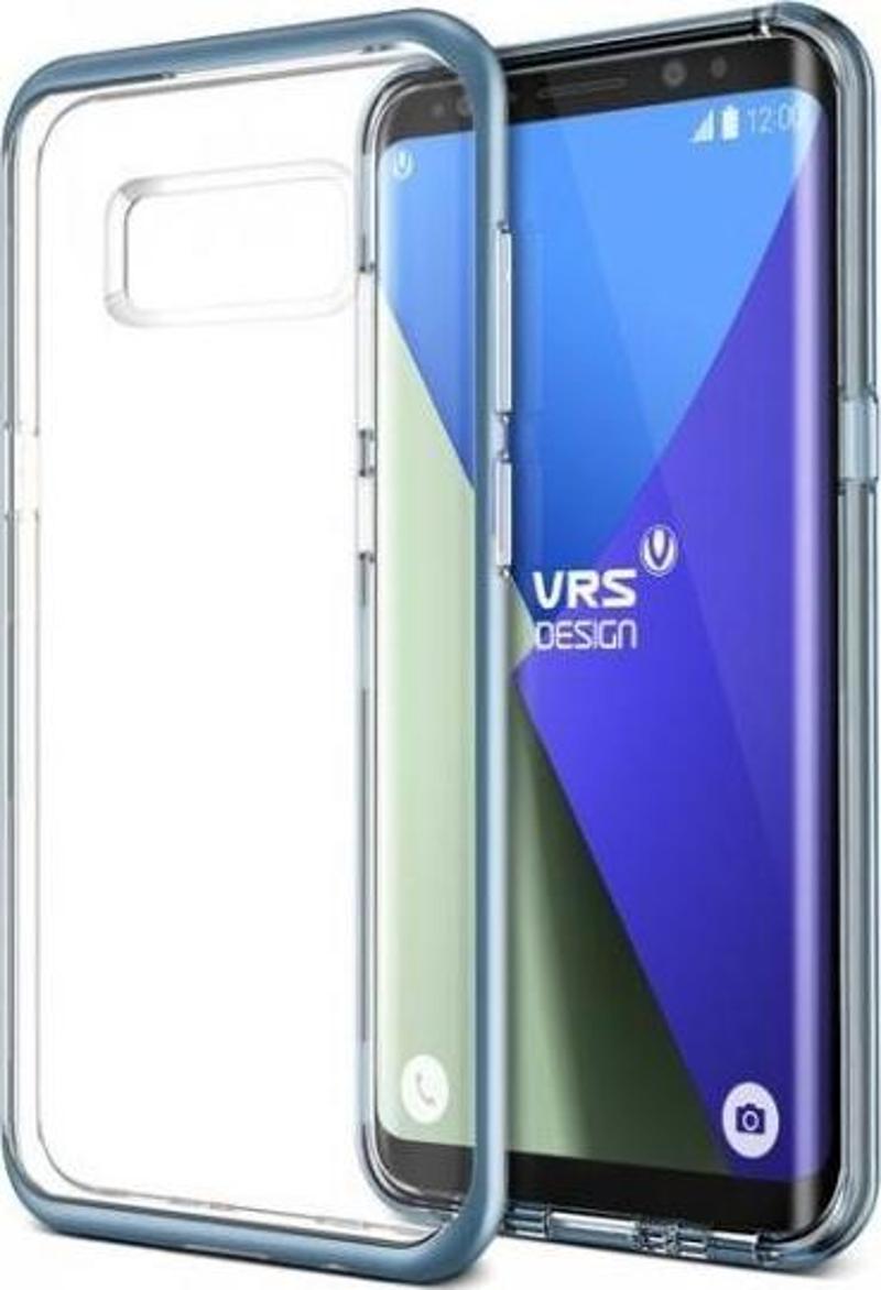 VRS Galaxy S8 Plus ile Uyumlu Crystal Bumper Kılıf Blue Coral