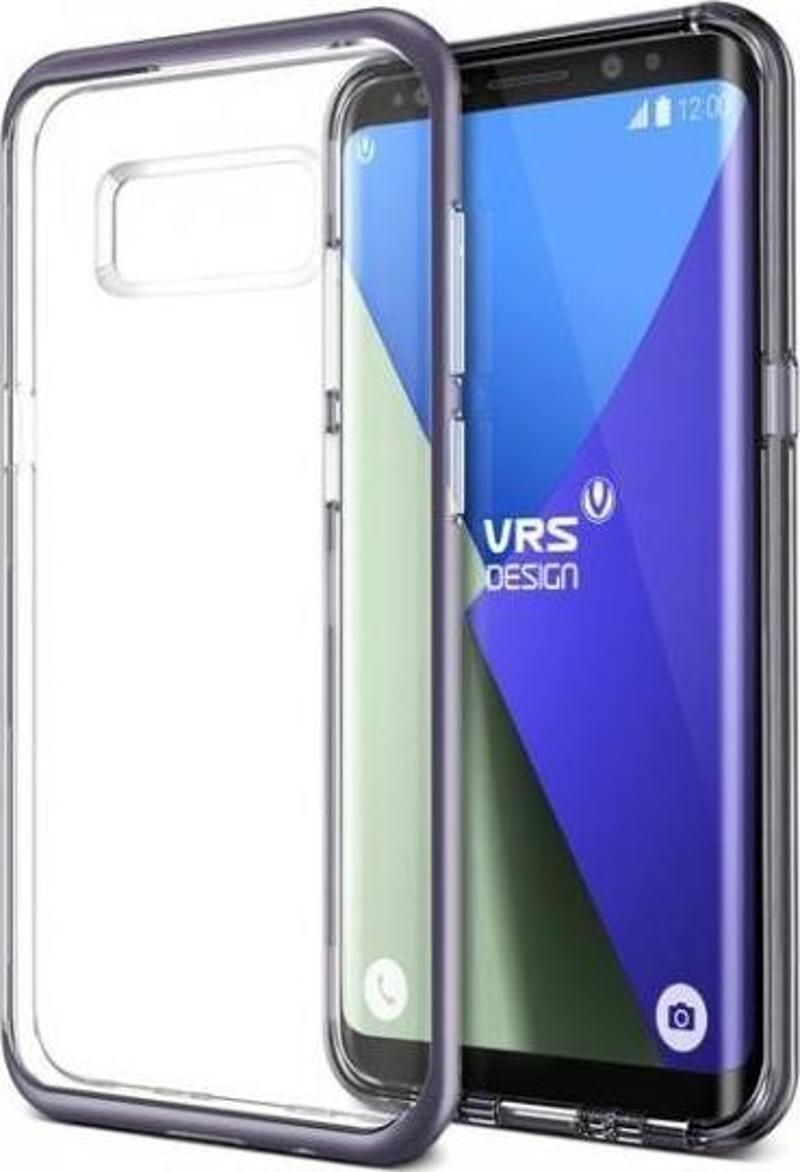 VRS Galaxy S8 Plus ile Uyumlu Crystal Bumper Kılıf Orchid Gray