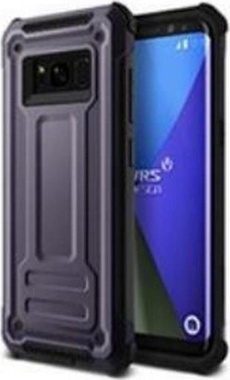 VRS Galaxy S8 Plus ile Uyumlu Terra Guard Kılıf Orchid Gray