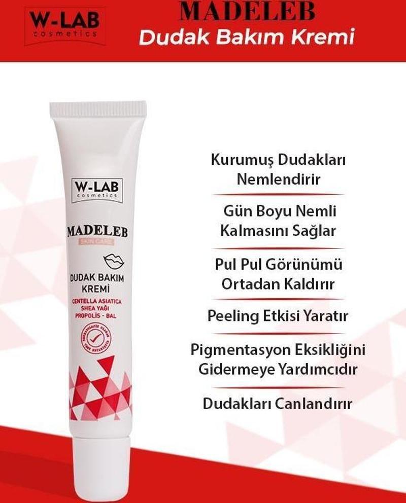 W Lab Madeleb Dudak Bakım Kremi 20 ML