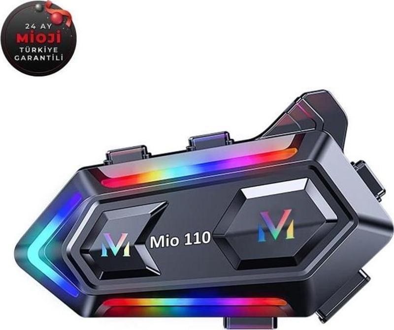 Mio 110 RGb 1000mah Ipx6 Motosiklet Kask İçin Bluetooth Intercom Kulaklık