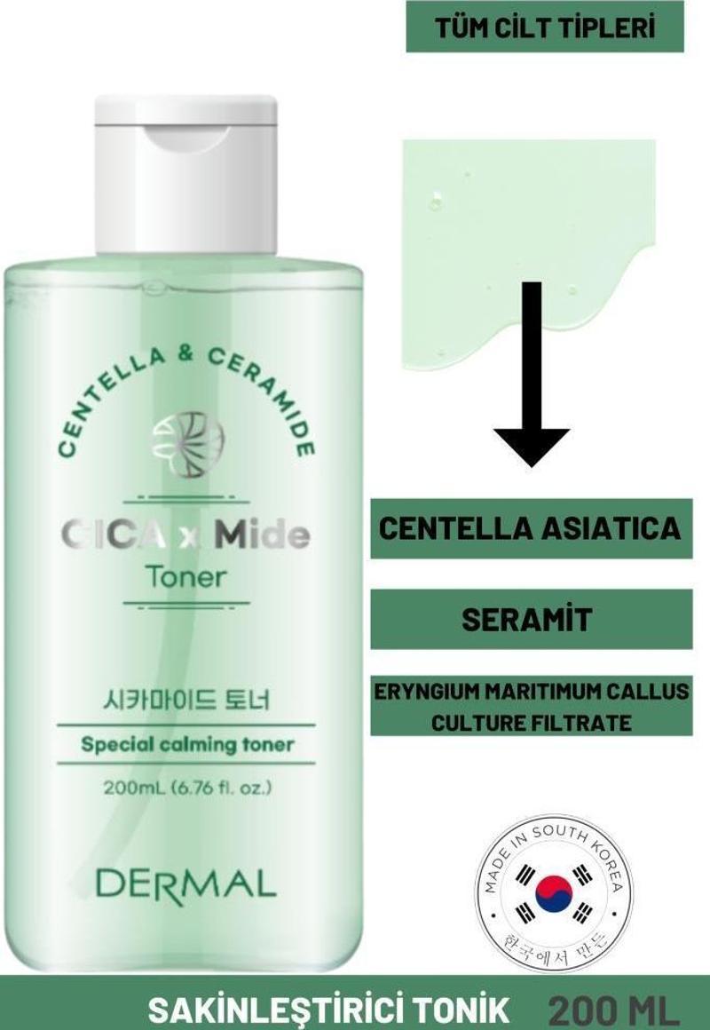 CICA x Mide Toner Centella Asiatica ve Seramid Özlü Sakinleştirici Tonik 200 ML