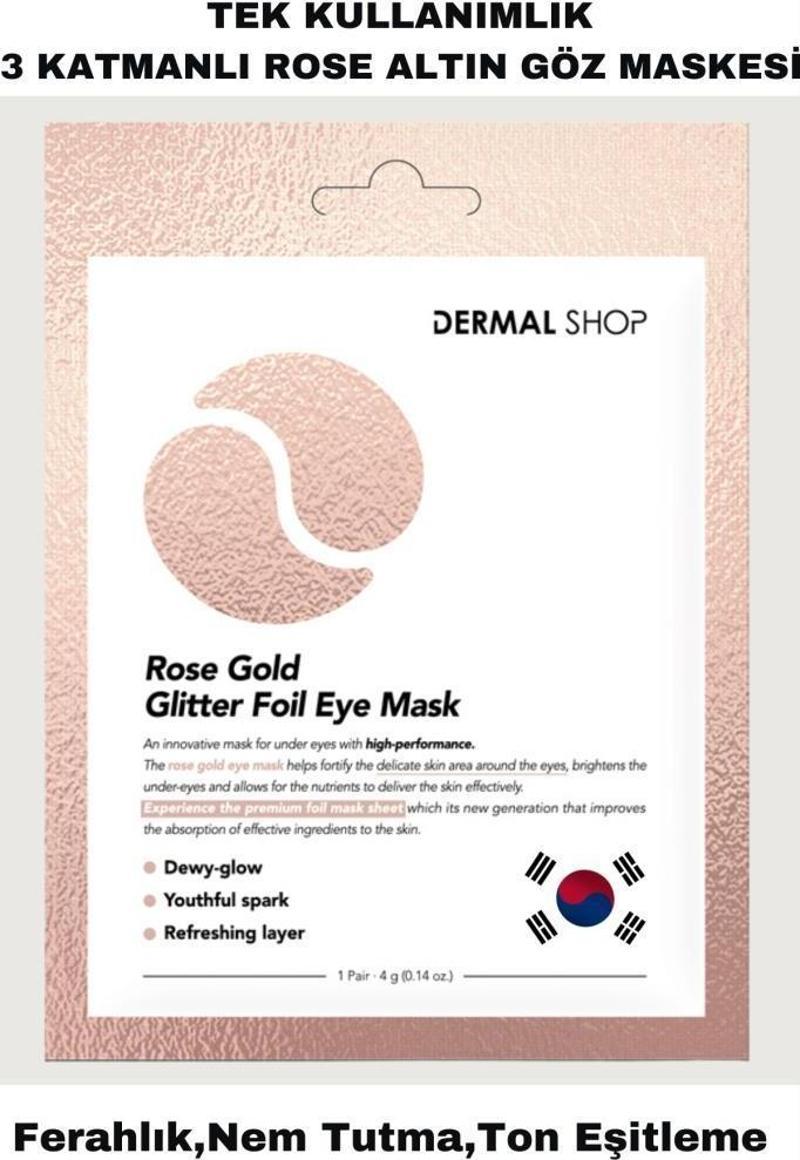 Rose Gold Glitter Foil Göz Maskesi 4 gr