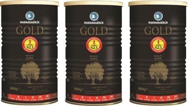 Gold Siyah Zeytin 800 Gr 201-230 XL 3 Adet