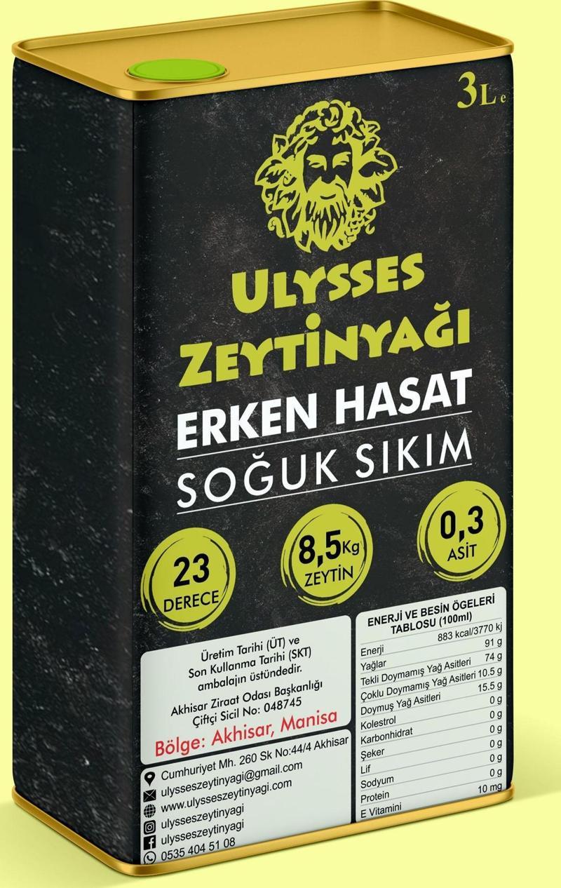 Erken Hasat-Soğuk Sıkım Zeytinyağı (3 Litre)