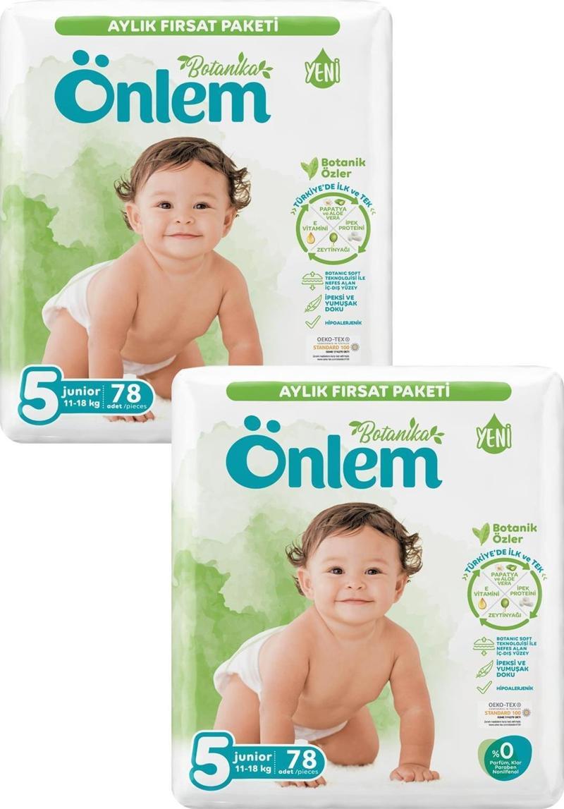 Botanika 5 Numara Junior Bebek Bezi 156 Adet ( 78 x 2 Paket )