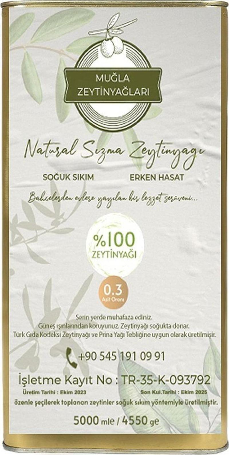 Muğla Soğuk Sıkım Zeytinyağı 5 lt